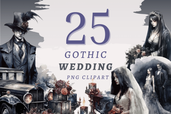 Download Gothic Wedding PNG Bundle - Gothic wedding Collection