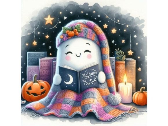 Download A Cozy Crochet Ghost Wrapped in a Blanke - Premium Resources