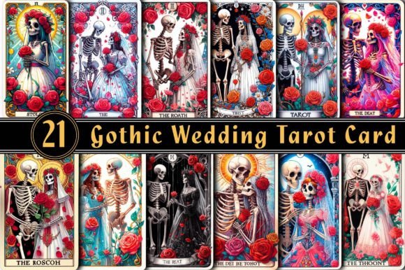 Download Gothic Wedding Tarot Card PNG - Gothic wedding Collection