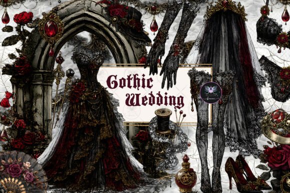 Download Gothic Wedding Clipart - Gothic wedding Collection