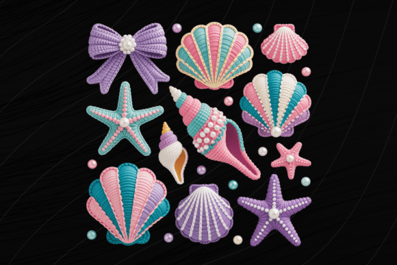 Download Tropical Crochet Seashell Clipart Set - Premium Resources